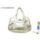 COACH(コーチ) エルゴ メタリック レザー プリーテッド フレームド サッ...