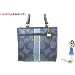 COACH(コーチ) ヘリテージ ストライプ デニム トート 12494
