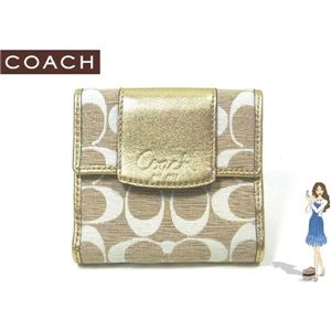 COACH(コーチ) 財布 ペネロピ シャンタン シグネチャー フレンチ パース ゴールド 42213