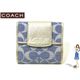 COACH(コーチ) 財布 ペネロピ シャンタン シグネチャー フレンチ パース ブルー 42213