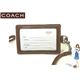 COACH(コーチ) IDカードネックストラップ シグネチャー ランヤード ブラウン 60357