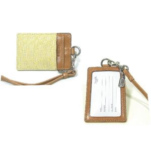 COACH(コーチ) IDカードネックストラップ シグネチャー ランヤード イエロー 60357