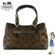 COACH(コーチ) ショッパーバッグ ペネロピ シグネチャー ダークブラウン 14422 円高還元