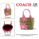COACH（コーチ） トートバッグ ブリーカー シグネチャー フラワー アップリケ ピンク 14724