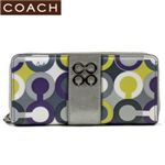【春の最新モデル2010】COACH(コーチ) ジュリア スカーフプリント 43852 アラウンド長財布 ライラックマルチカラー