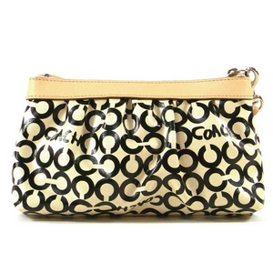 Coach(コーチ) クラッチバッグ リアコーテッド キャンバス リストレット ブラック 42357