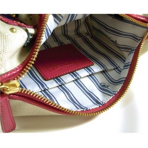 Coach(コーチ) バッグ ボニー アップリケ トップハンドル ポーチ アイボリー/ピンク 42579