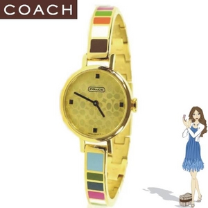Coach(コーチ) 腕時計 ミランダ ゴールド プレイテッド バングル ウォッチ 14500975