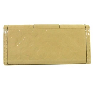 【訳あり】Coach(コーチ) スリム エンベロープ 長財布 ペネロピ エンボスド ベージュ 42426