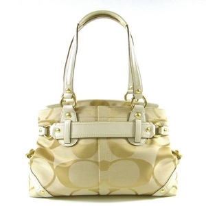 Coach(コーチ) ショルダーバッグ シグネチャー カーリー キャリーオール ライトカーキ 13237