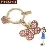 Coach(コーチ) キーホルダー オプアート バタフライ ミックス キーフォブ 92499