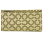 Coach(�R�[�`) 3�܂蒷���z �g���C�x�b�J �I�v�A�[�g �`�F�b�N�u�b�N �J�[�L/�u���E�� 43127