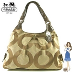 Coach(コーチ) マギーバッグ オプアート ラージ カーキ/ブラウン 13894