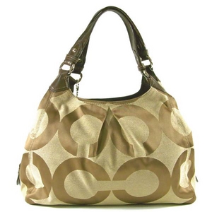 Coach(コーチ) マギーバッグ オプアート ラージ カーキ/ブラウン 13894
