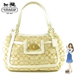 Coach(コーチ) バッグ クリケット アウトライン シグネチャー ラージ サッチェル ライトカーキ 13605