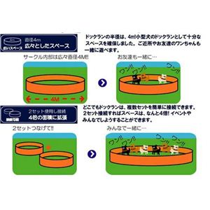 愛犬家の必需品!小型犬専用 どこでもドッグラン オレンジ(BM-100DJ)