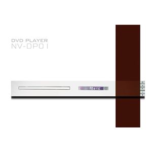 CPRM対応DVDプレーヤー ホワイト×ダークブラウン