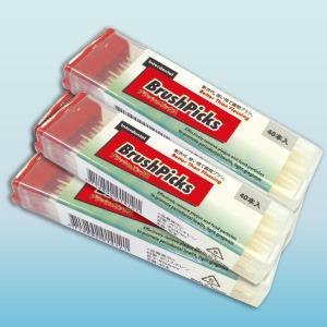 爪楊枝型歯間ブラシ「ブラッシュピックス40本」&times;10個セット（計400本）