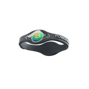 【日本正規品】POWER BALANCE（パワーバランス） シリコン・ブレスレット（グレー/ホワイト XSサイズ)