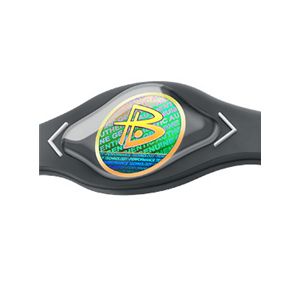 【日本正規品】POWER BALANCE(パワーバランス) シリコン・ブレスレット(グレー/ホワイト Sサイズ)