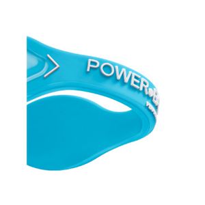 【日本正規品】POWER BALANCE(パワーバランス) シリコン・ブレスレット(アクアブルー/ホワイト Mサイズ)