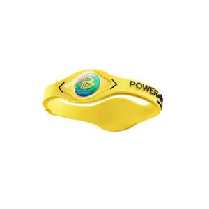 【日本正規品】POWER BALANCE（パワーバランス） シリコン・ブレスレット（イエロー/ブラック XSサイズ)