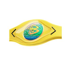 【日本正規品】POWER BALANCE(パワーバランス) シリコン・ブレスレット(イエロー/ブラック Sサイズ)
