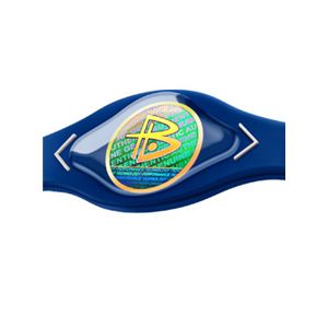 【日本正規品】POWER BALANCE(パワーバランス) シリコン・ブレスレット(ロイヤルブルー/ホワイト Mサイズ)
