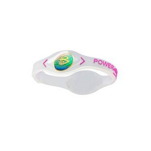 【日本正規品】POWER BALANCE パワーバランス シリコン・ブレスレット(クリア/ピンク S)