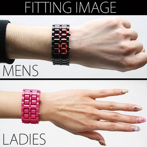 LEDブレスレット腕時計（ウォッチ） ホワイト （メンズサイズ）