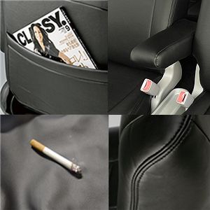 Dohm製 本革調シートカバー Basicモデル AZワゴン用 【B-SZ18】 軽自動車 ブラック