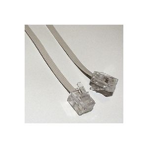 ミヨシ(MCO) 6極4芯フラットテレホンコード 1.5m MC-4015FW/N