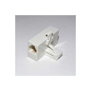 サイドジャックで狭いすき間での分岐に最適!ミヨシ(MCO) すき間ダブルジャックアダプタ6極4芯 MA-42T/WH