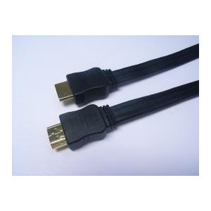 ミヨシ(MCO) フラットHDMIケーブル 19ピン→19ピン 1m HDM-HF10/BK