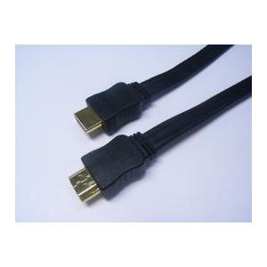 ミヨシ(MCO) フラットHDMIケーブル 19ピン→19ピン 2mHDM-HF20/BK