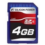 シリコンパワー 4GB SDHCカードCLASS6  SP004GBSDH006V10