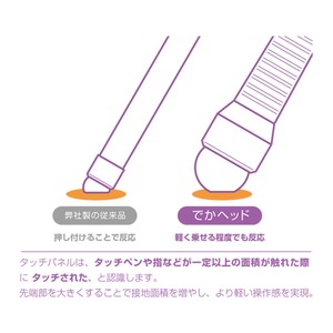 ミヨシ なめらかタッチペン でかヘッドタイプ シルバー　STP-13/SL