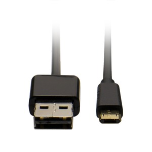 ミヨシ （MCO） リバーシブルコネクタ搭載microUSBケーブル 0.15m　USB-RR201/BK