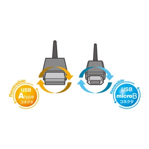 ミヨシ (MCO) リバーシブルコネクタ搭載巻取りmicroUSBケーブル 1.8m SMC-RR18/BK