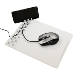 ミヨシ (MCO) ケーブルワインダー付 マウスパッド ブラック GZ-02/BK 