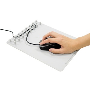 ミヨシ (MCO) ケーブルワインダー付 マウスパッド グレー GZ-02/GY