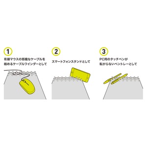 ミヨシ (MCO) ケーブルワインダー付 マウスパッド グレー GZ-02/GY