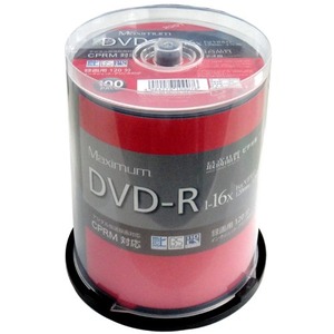 Maximum（磁気研究所） CPRM対応　録画用DVD-R 16倍速対応 100枚 ワイド印刷対応 MXDR12JCP100-5P 【5個セット】
