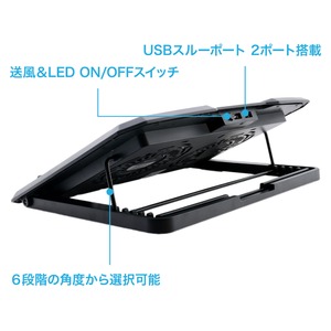 ミヨシ　2WAY 2FAN ノートPCスタンド スタンダードタイプ NSF-03