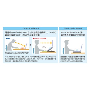 ミヨシ　2WAY 2FAN ノートPCスタンド スタンダードタイプ NSF-03