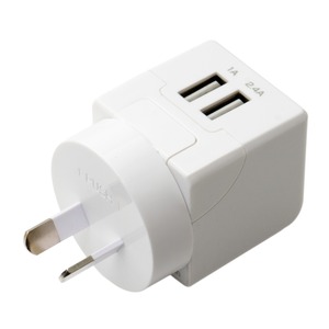 ミヨシ（MCO） 海外でも日本でも使える 変換プラグ（Oタイプ）付きUSB-ACアダプタ MBP-TO