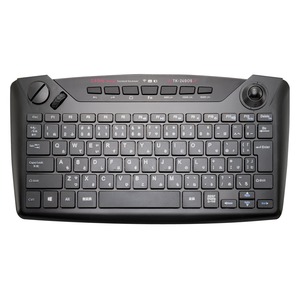 ミヨシ(MCO) トラックボール内蔵 2.4GHzワイヤレスキーボード TK-24G05/BK