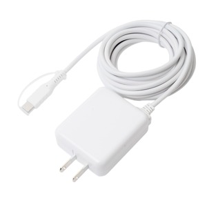 ミヨシ ロングケーブル一体型 USB Type-C対応 充電用ACアダプタ ホワイト IPA-CC35/WH
