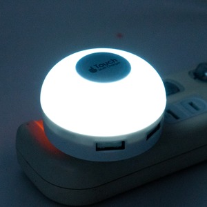 ミヨシ LEDライト搭載 USB2ポート USB-ACアダプタ 白色 IPA-34LLW/WH