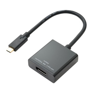 ミヨシ 4K対応 USB Type-C-DisplayPort変換アダプタ　USA-CDP01/BK